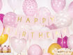 Picture of BANNER HAPPY BIRTHDAY BABY PINK 15X175CM